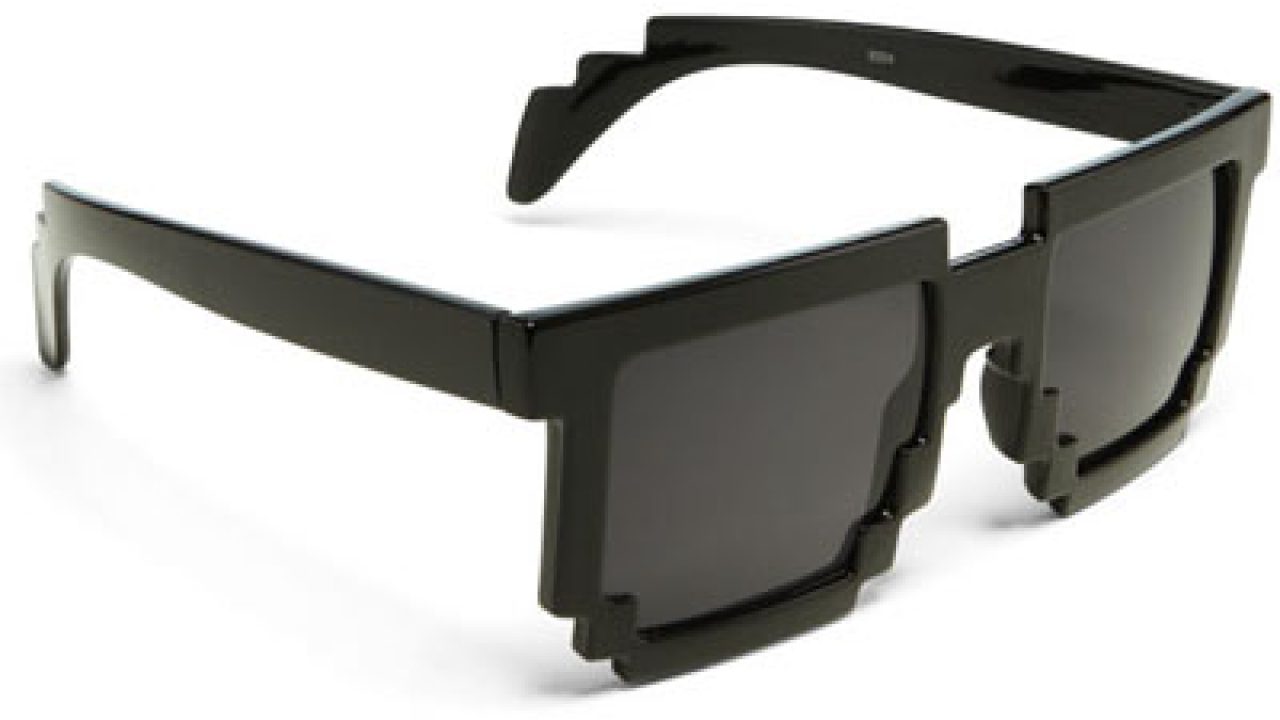 Pixel 8-Bit Tinted Lenses Sunglasses - Yellow
