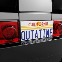 Back to the Future DeLorean Time-Machine Building Set License Plate