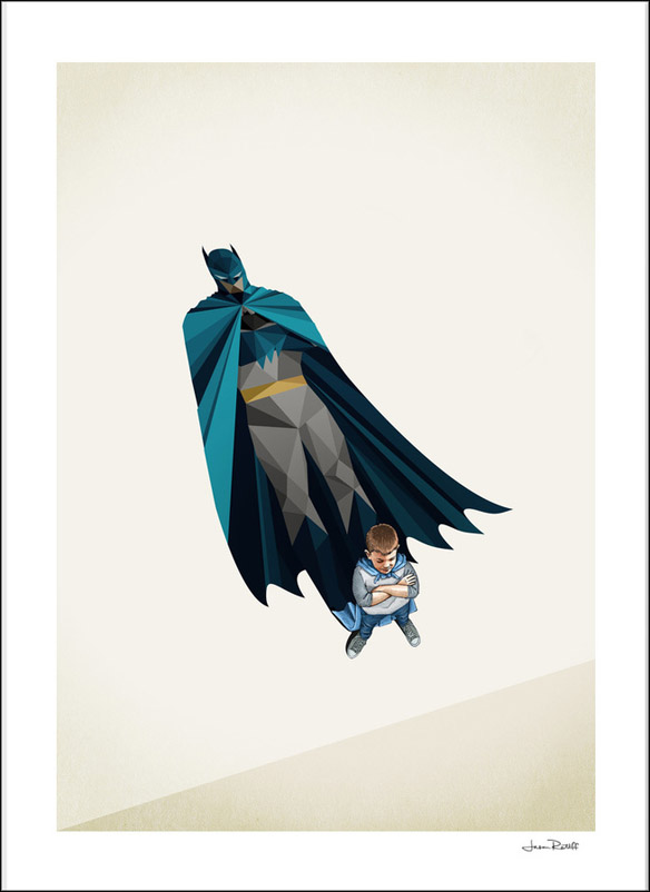 Batman Little Bruce Art Print