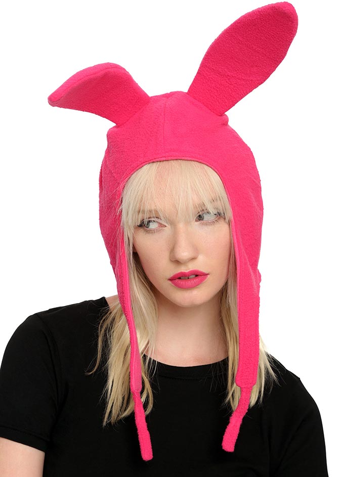 Pink+Bunny+Ears+Hat+Bobs+Burgers+Louise+Belcher+Costume+Easter+Hood+Adult  for sale online
