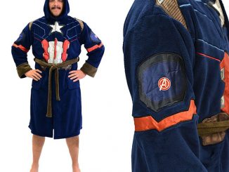 Captain America Hooded Fleece Bathrobe