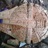 Carve Wood Millennium Falcon