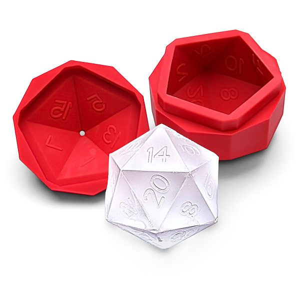 Loot Crate DICE ICE CUBE MOLD 20 Sided Die Dungeons & Dragons RPG Gamer