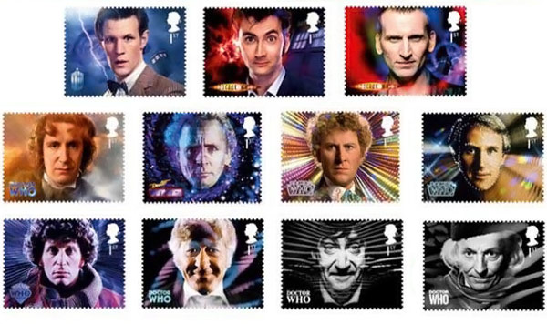 Doctor Who 11 Doctors Framed Stamp Set
