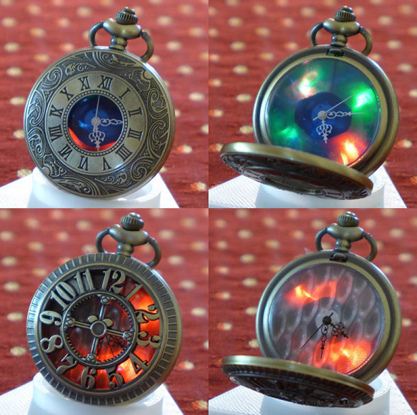 Glowing Steampunk Pocket Watches