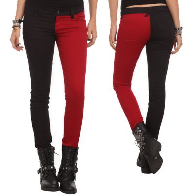 Harley Quinn Split-Leg Skinny Jeans for Women