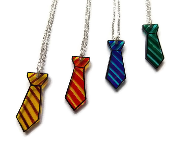 Harry Potter House Tie Necklaces