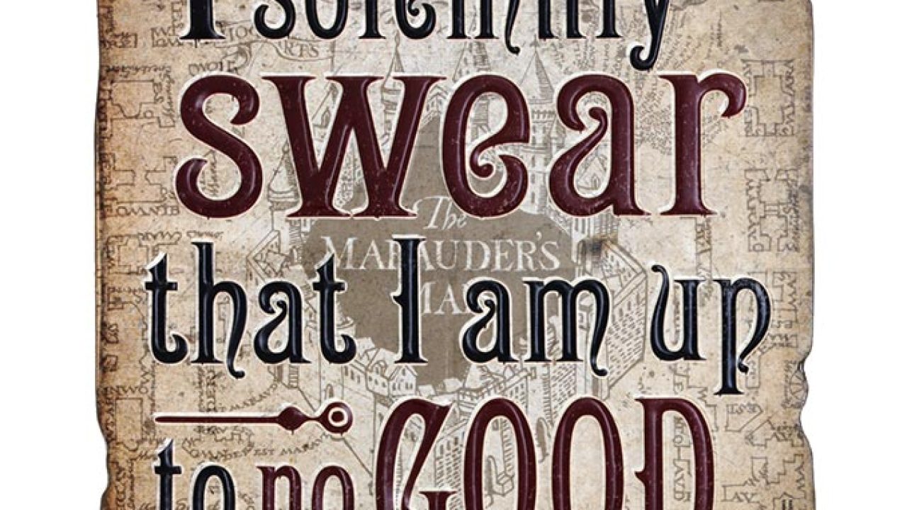 Harry Potter I Solemnly Swear Marauders Map Metal Sign 1280x720 