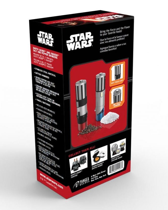 Star Wars Lightsaber Electric Salt and Pepper Mills Grinder Set NEW IN BOX