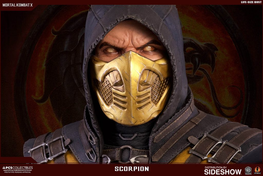 scorpion mortal kombat face without mask
