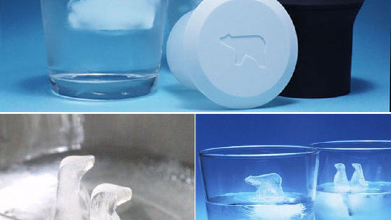 Polar Bear And Penguin Shaped Ice Cube Mold, Novel Animal Design Polar Ice  Cubes Maker Drink Silicone Ice Cube Tray With Lid