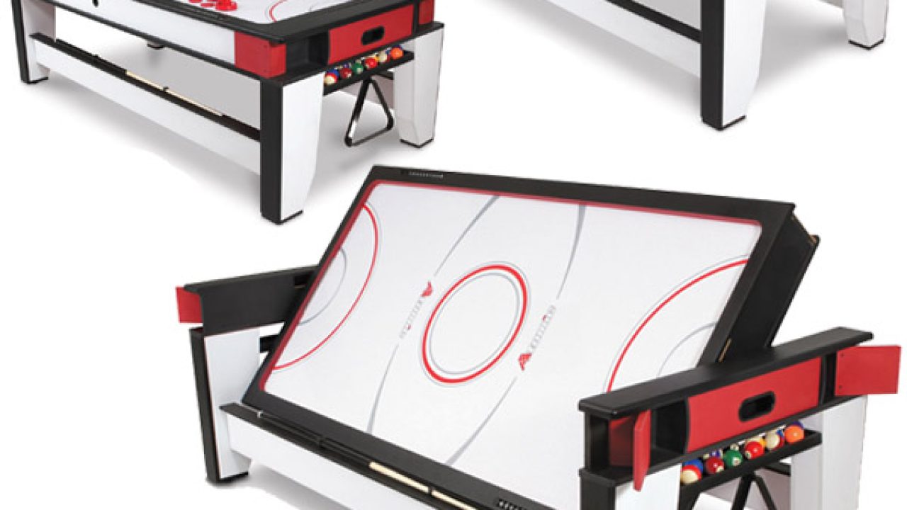 The 5' Foldaway Air Hockey Table - Hammacher Schlemmer