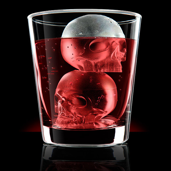 Get your drink on with these awesome skull shaped ice cubes
