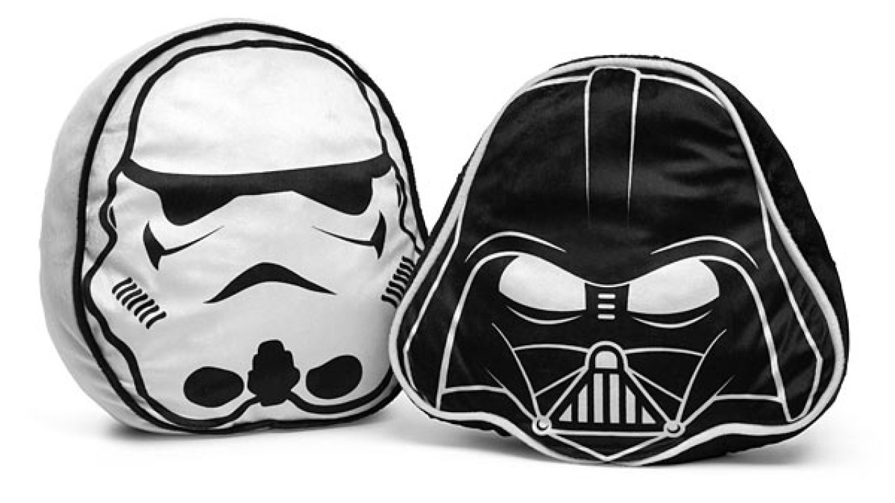 Star Wars Black Throw Pillow w/ White Rebel Logo, Set of 2