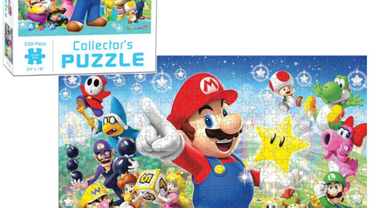 RETRO SUPER MARIO & Friends 500 Piece Jigsaw Puzzle With Poster