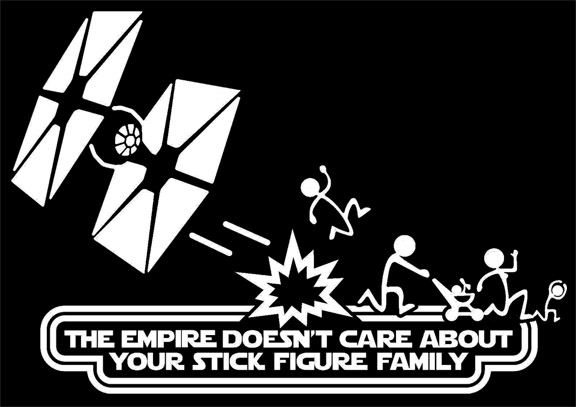Download The Empire Doesn T Care About Your Stick Figure Family Star Wars Decals