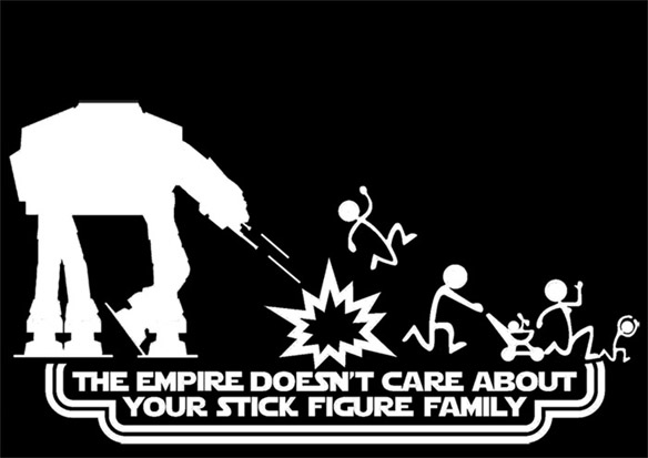 Download The Empire Doesn T Care About Your Stick Figure Family Star Wars Decals