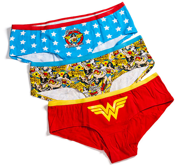 DC Comics Wonder Woman Red & Blue Cotton Boyshort Panty