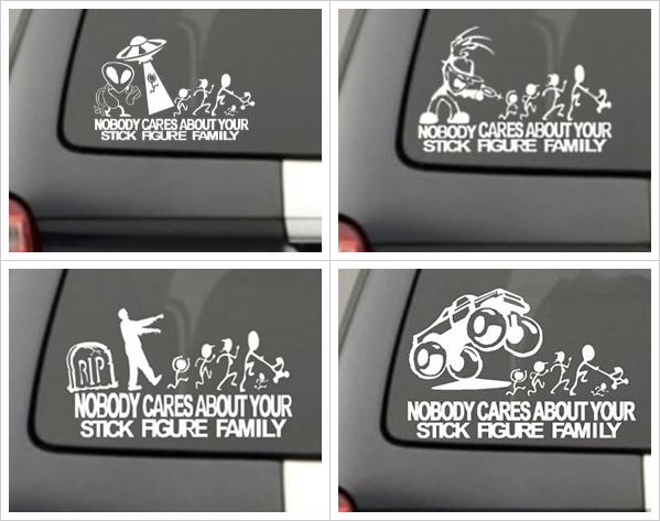 bad stick family decals