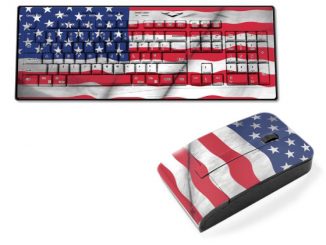 Old Glory USA Flag Wireless Keyboard and Mouse